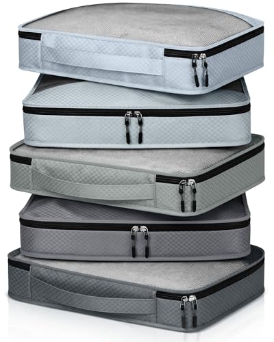 Packing Cubes for Suitcase Large Organizer Bags (Gray / Medium)