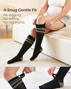 Pregnancy Compression Socks Women (4X-Large / Black/Black)