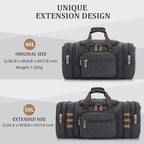 Canvas Duffle Bag (Dark Grey / Large-50L (Without Shoe Compartment))