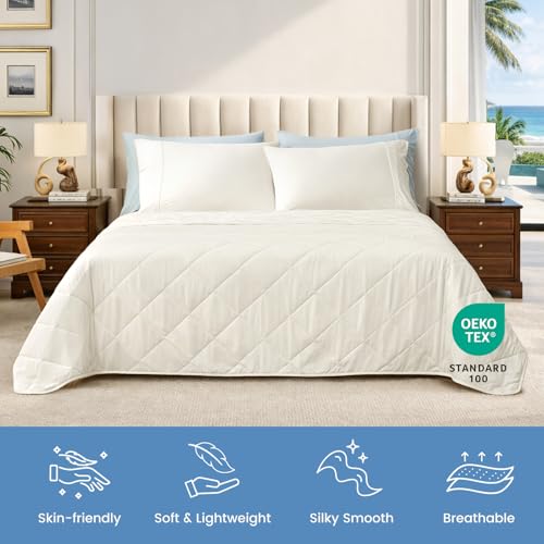 Cooling Blanket for Hot Sleepers King Size (Off White / King (108" x 90"))