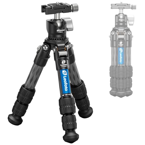 Carbon Fiber Travel Tripod with 360° Ball Head (with 360° Ball Head, Max Load 22LB)