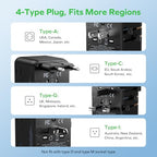 Mini 35W Universal Travel Adapter 7 (35W / Gold)