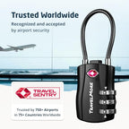 TSA Approved Luggage Locks (Black / 10 Pack)