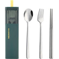Travel Utensils with Case (Dark Green)
