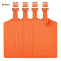 30 Pack Leather Luggage Tags for Suitcases Travel Tags (Orange)