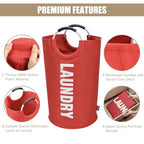90L Large Laundry Basket Bag (Red / 90L)