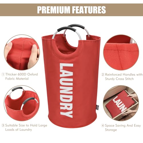 90L Large Laundry Basket Bag (Red / 90L)