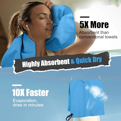 Quick Dry Travel Towel (Light Blue)