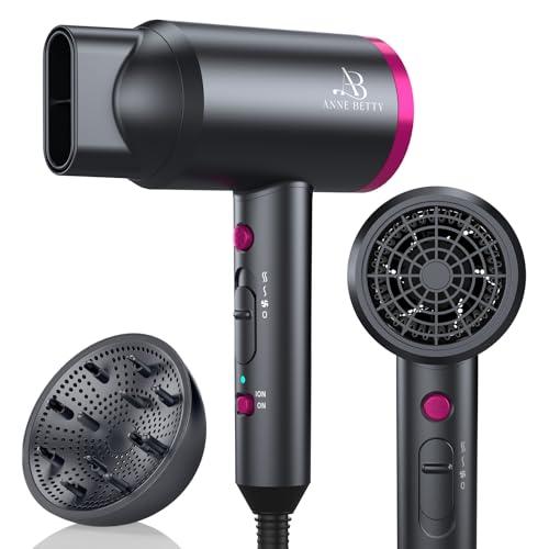 Ionic Hair Dryer with Diffuser (Dark Gray)