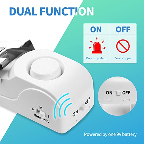 Door Stop Alarm (4 Pack / White)