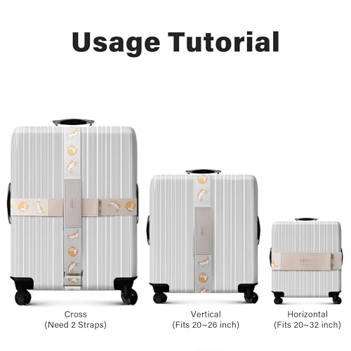 Luggage Straps for Suitcases (Orange Tabby)