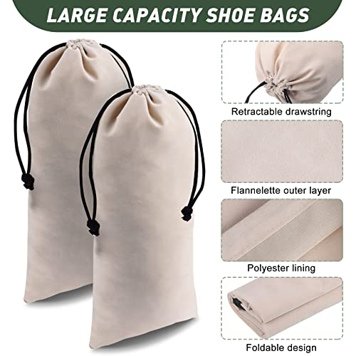 12 Pcs 8 x 17 in Single Shoe Bags for Travel with Drawstring