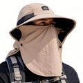Outdoor Sun Hat for Men Women (1pack--khaki(face Cover))