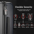 TSA Approved Luggage Locks with Search Alert Indicator (Black)