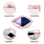 Leather Travel Bag with Shoe Pouch (Color / Pink)