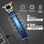 Professional Hair Trimmer for Men (Black With Lcd)