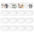 16 Pieces Small Clear Makeup Bag PVC Zippered Pouches (16pcs White S)