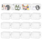 16 Pieces Small Clear Makeup Bag PVC Zippered Pouches (16pcs White S)