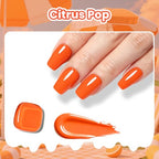 beetles Orange Gel Polish (M - Coral Orange | Citrus Pop)
