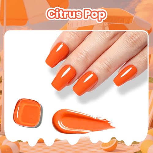 beetles Orange Gel Polish (M - Coral Orange | Citrus Pop)