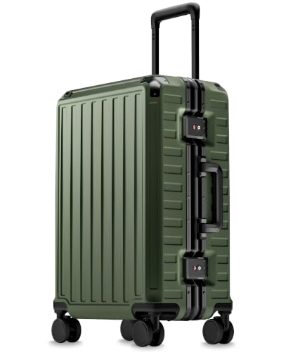 21 Inch Zipperless Carry On Luggage (Olive Green / 21 Inch)