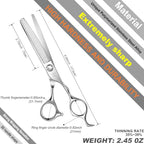 High end Professional Hair Thinning Scissors Hair Cutting Teeth Shears Barber Hairdressing Texturizing Scissors Extremely Very Sharp 6.5 Inch Stainless Steel Alloy For Men Women Salon & Home (Thinning Shears / 6.5 Inch)
