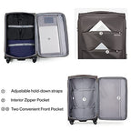 20 28 Inch 2 Piece Luggage Sets with Spinner Wheels Expandable Luggage Large Suitcases with Wheels Lightweight Travel Luggage Rolling Suitcase with Lock Softside Checked Luggage (Coffee / 2-Piece Set (20-Inch, 28-Inch))