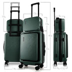 20 Inch Carry On Luggage 22x14x9 Airline Approved (Carry-on 20 Inch / Green)