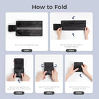 Foldable Shoe Bag for Travel (Black / Foldable-Regular)