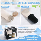 16Pack Travel Bottles for Toiletries (Apricot Black)