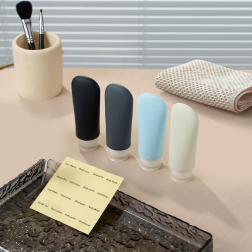 Travel Bottles for Toiletries (Black / 3.4 Ounce)