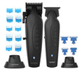 2-in-1 Vader Clipper & Trimmer Kit | Cordless Beard Trimmer & Mens Clippers Set for Barbers or Home | with DLC Coated Blades | Black (Black Kit)