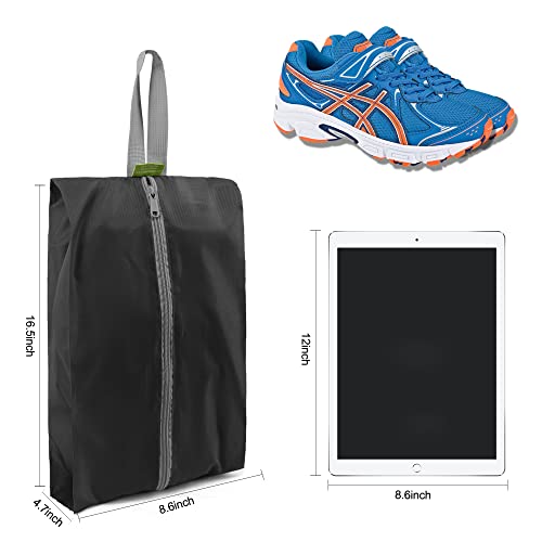 Travel Shoe Organizer with Zipper Closure (Black, Gray, Navy, Rose Red, Moss Green, Wine Red)