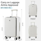 Grace Hard Shell Suitcases with Wheels (20 Inch-1 / Smoke White)