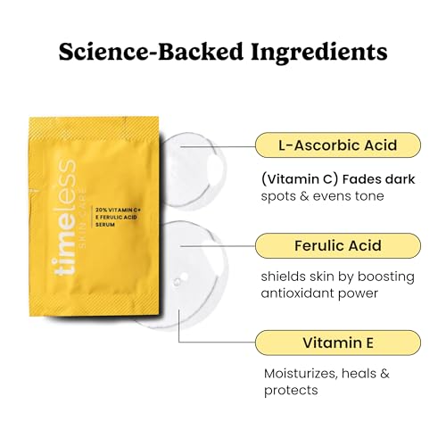Timeless 20% Vitamin C + E Ferulic Acid Serum (0.03 Fl Oz (Pack of 28))