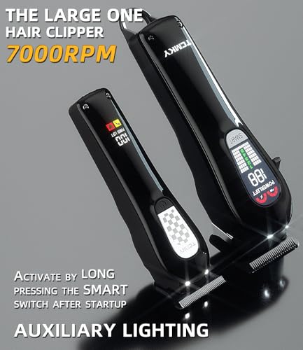 Hair Clippers Professional Cordless for Men (Black)