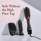 3-in-1 Multi-Styler Blow Dryer Brush with 3 Attachments (3-in-1 Styling System / Black)