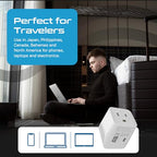 Japan Philippines Travel Adapter Plug with USB (Matte White)