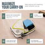 Compression Packing Cubes for Carry (2 Piece / White/Green)