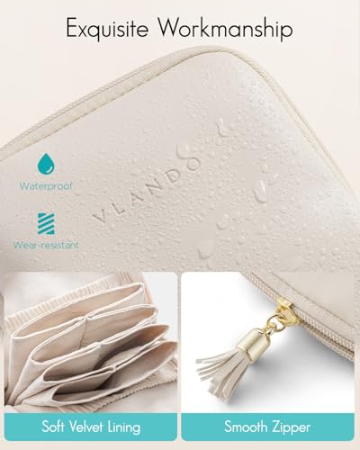 Travel Jewelry Case (Cream White 2Pack)