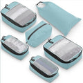 Space Saving Compression Packing Cubes 6 (Dusty Teal Mesh - 6 Piece)