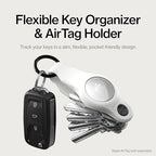 KeySmart Air AirTag Keychain FKM Silicone Key Holder (White)