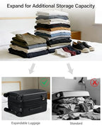Expandable Luggage Sets 3 Piece (Jet Black / 20+24+28 Inch EXT)