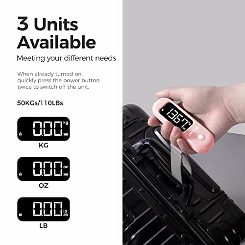 Digital Luggage Scale for Travel (Pink)