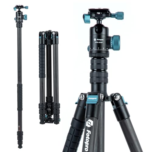 73" 185cm Carbon Fiber Travel Tripod for Camera (Blue / 73" Plus (Carbon Fiber))