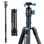 73" 185cm Carbon Fiber Travel Tripod for Camera (Blue / 73" Plus (Carbon Fiber))