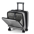 16" Carry on Luggage with 2 Laptop Compartments Airline Approved (Silver Grey / 16 Inch)