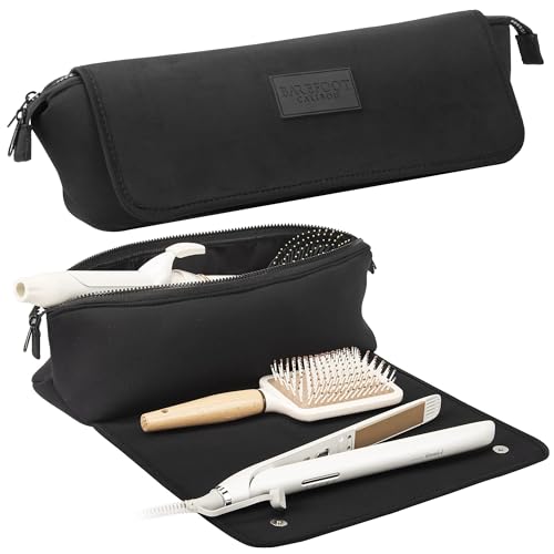 Hair Tools Travel Bag and Heat Resistant Mat 17" (Black)