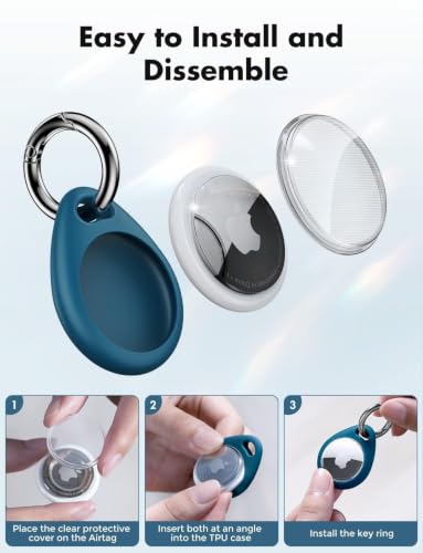 AirTag Holder for Apple (Black & Blue)