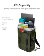 Flap Laptop Backpack (Green Lightweight)